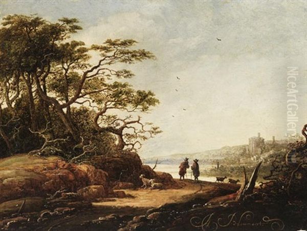 Kustenlandschaft Mit Zwei Hirten - view 1