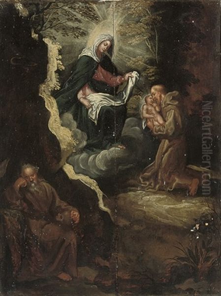 A Hermit's Vision Of The Virgin And A Franciscan Monk - view 1