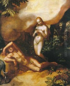 El Sueno De Adam by Abraham Bloemaert