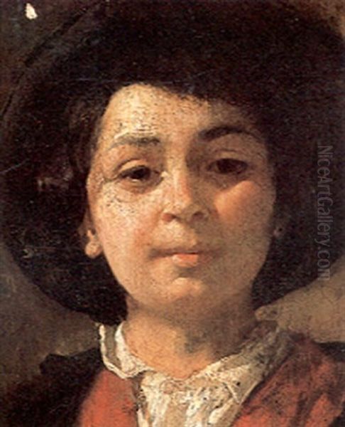 Portrait Of A Boy With A Wide-brimmed Hat - view 1