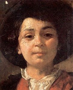 Portrait Of A Boy With A Wide-brimmed Hat