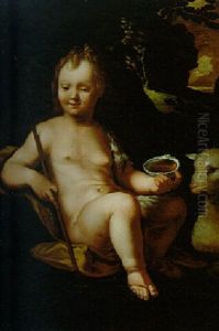 Saint John The Baptist In A Landscape by Abraham Bloemaert