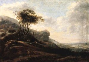 Extensive Landscape With A Shepherd And His Dog by Abraham Bloemaert