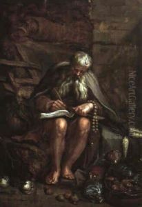 St. Jerome In His Cell by Abraham Bloemaert