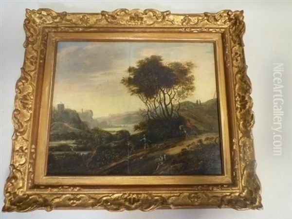 Cavalier Et Chasseur Dans Un Paysage - view 1