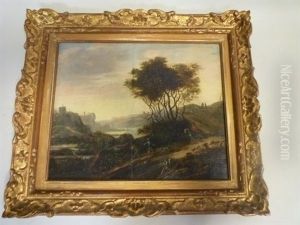 Cavalier Et Chasseur Dans Un Paysage