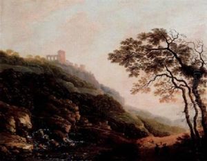 Gebirgslandschaft Mit Ruinen by Adrien Bloemaert