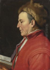 Profile Of A Man In A Fur Hat, Reading