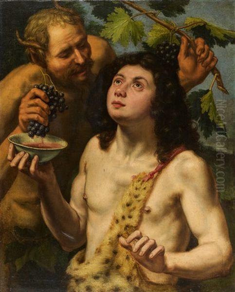 Bacchus Et Un Satyre - view 1