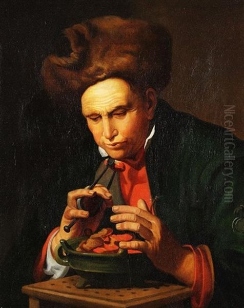 Mann Mit Pelzmutze - Allegorie Des Winters - view 1