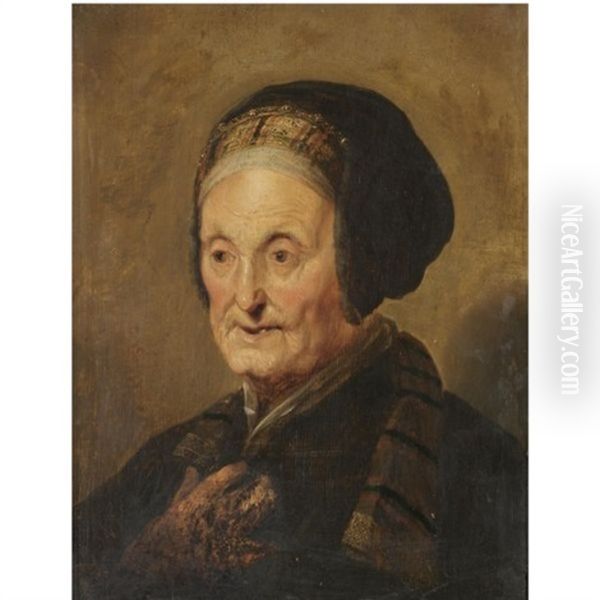A Tronie Of An Elderly Lady In Oriental Dress - view 1