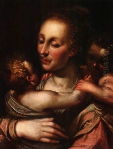 Mutter Mit Zwei Kleinkindern Mutter Mit Zwei Kleinkindern