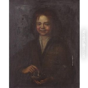 Portrait Of A Young Boy, Holding A Bird's Nest
