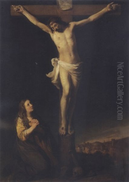 Crucifixion With Mary Magdalene - view 1