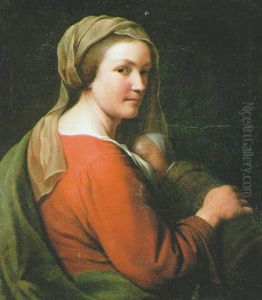 A Mother Suckling A Baby by Hendrick Bloemaert
