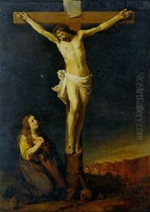 Crucifixion With Mary Magdalene by Hendrick Bloemaert