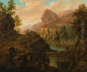 Southern River Landscape With Antique Ruins