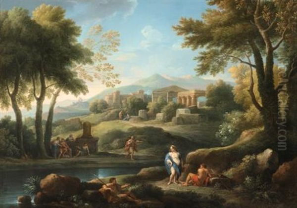 Shepherd In A Roman Landscape - view 1