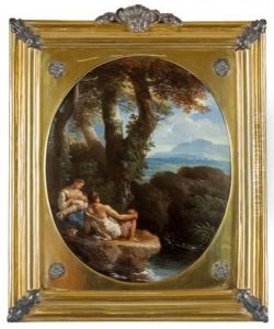Famiglia Di Pastori In Un Paesaggio