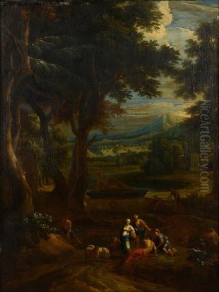 Paysage Neoclassique Avec Pastorale Et Cenotaphe - view 1