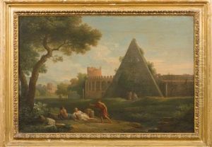 Vue De La Pyramide De Cestius A Rome