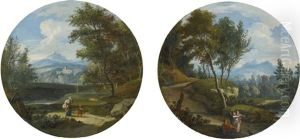 Landscape With Hagar And The Angel; Hagar And Ismael In The Desert