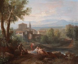 Landscape Overlooking The Village Of Caprarola