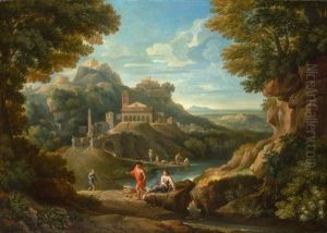Arcadian Landscape With Roman Monuments