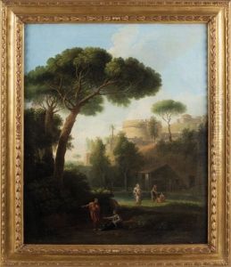Paesaggio Con Figure Ed Architetture