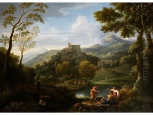 An Italianate Landscape With Classical Figures