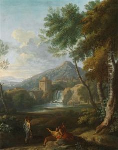 Campagnalandschaft Mit Klassischen Figuren Campagnalandschaft Mit Klassischen Figuren