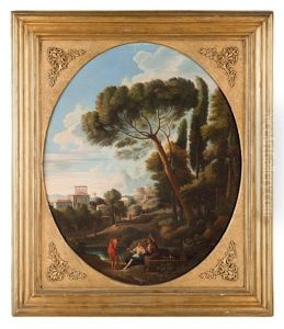 Paesaggio Con Figure by Jan Frans van Bloemen