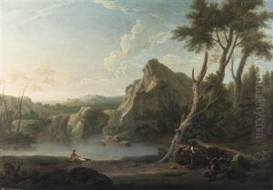 Paesaggio Lacustre Con Armigeri