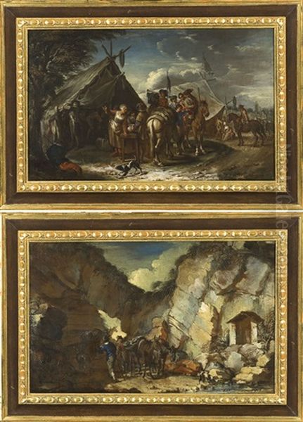 Sosta Di Cavalieri (2 Works) - view 1