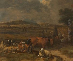 Landschaft Mit Viehherde by Jan Frans van Bloemen