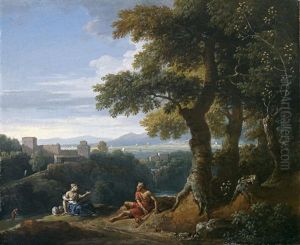 Landschaft Mit Figurenstaffage
