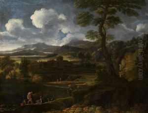 Weite Italienische Landschaft by Jan Frans van Bloemen