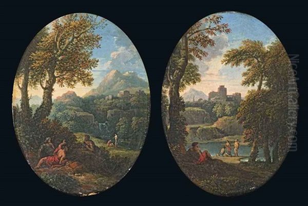 Paesaggio Laziale Con Figure (+ Another; 2 Works) - view 1
