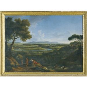 A Panoramic View Of Rome Observed From Monte Mario by Jan Frans van Bloemen