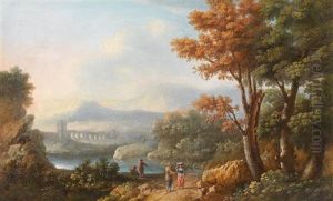 Sudliche Flusslandschaft Mit Wanderern