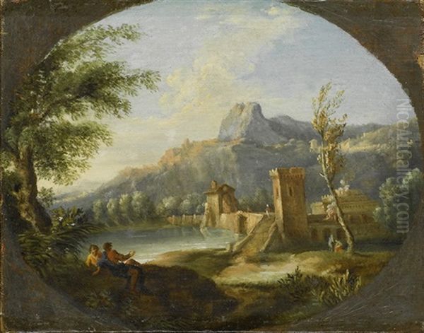 Landschaft Mit Kastell Und Gewasser - view 1
