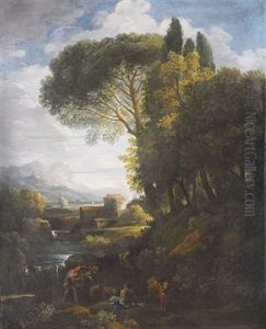 Paesaggio Con Pastori E Animali