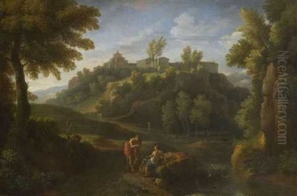 Sudliche Landschaft Mit Figurenstaffage - view 1