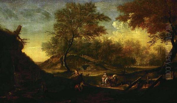 Veduta Della Campagna Romana All'alba (+veduta Della Campagna Romana Al Tramonto; 2 Works) - view 1