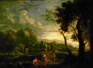 Paisaje Con Personajes by Jan Frans van Bloemen