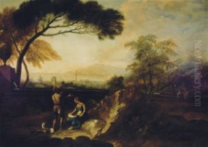 Travelers In A Panoramic Landscape