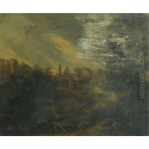 A Capriccio View Of Rome, With The Colosseum In The Distance