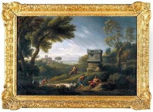 A Classical Landscape With Figures And Sheep Near A Tomb, A Rainstorm Receding A Classical Landscape With Figures And Sheep Near A Tomb, A Rainstorm Receding