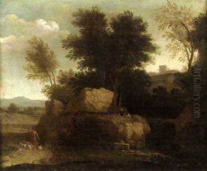 Paysage Avec Berger Et Son Troupeau by Jan Frans van Bloemen