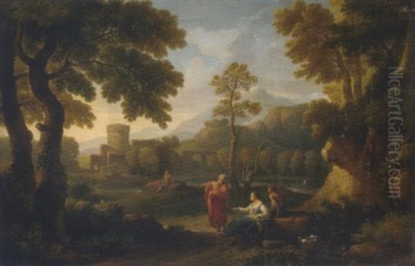A Pastoral Landscape With Figures Resting - view 1